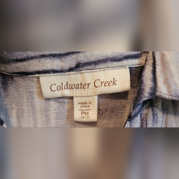 Coldwater Creek Purple Long Sleeve Shirt Petite Medium Rayon & Linen - Picture 4 of 6